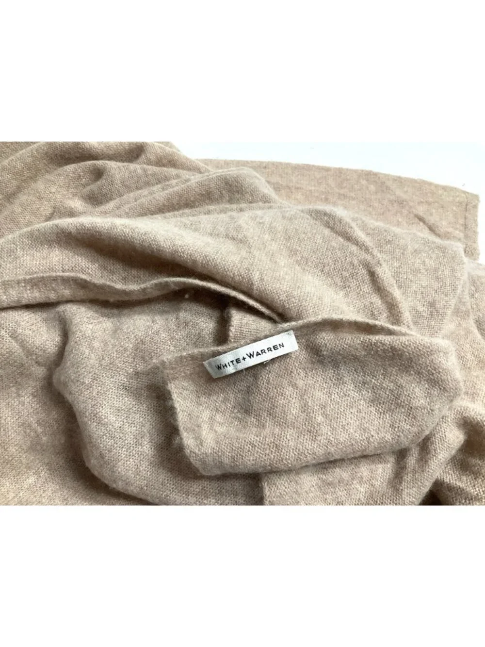 White & Warren Cashmere Travel Wrap in Taupe Heather